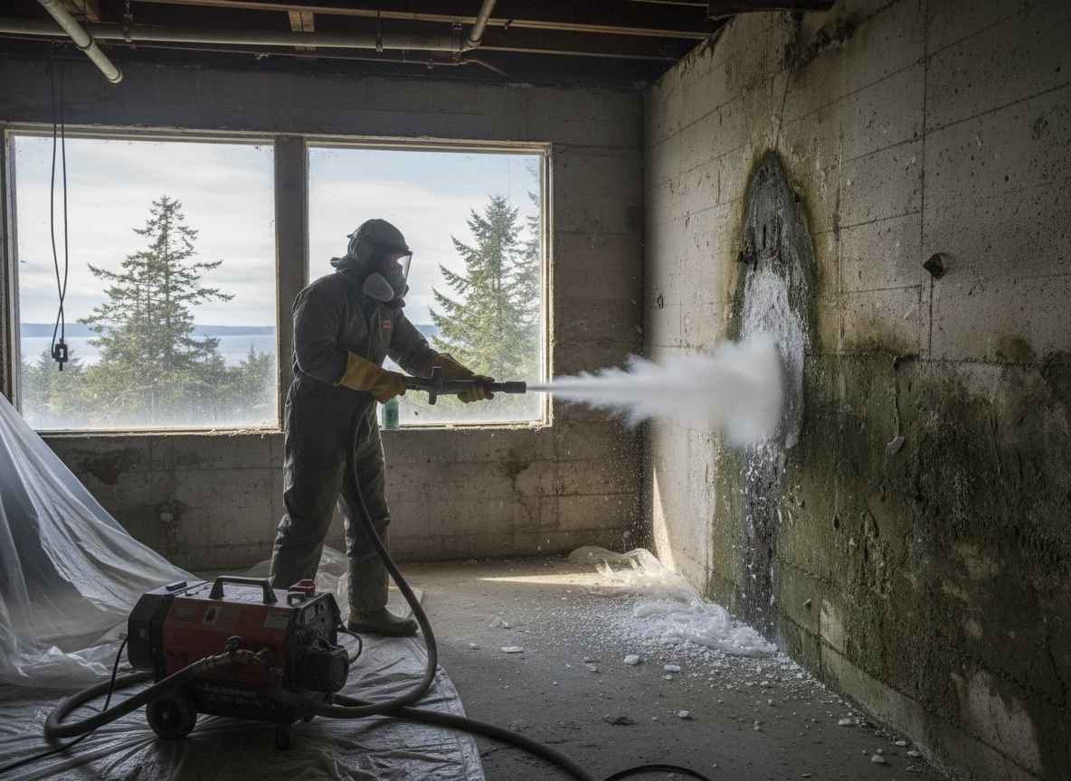 dry ice blasting mold in Camano Island,